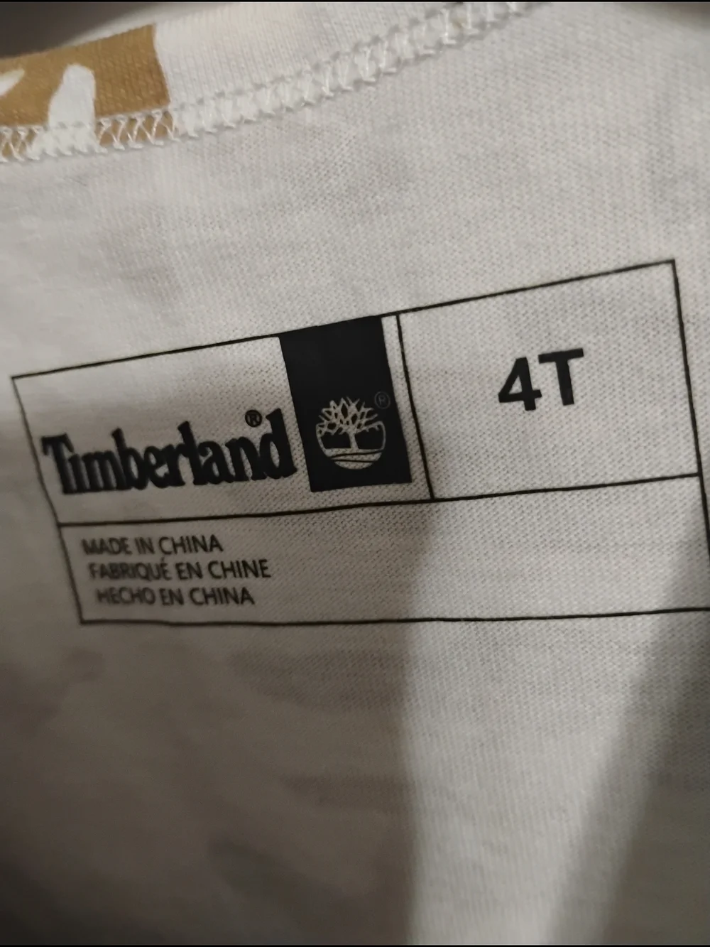 Timberland Boys' Tan & White Camo Short Sleeve Tee